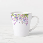 Tasse Latte Flore d'aquarelle de Nana Purple Wisteria (Droite)