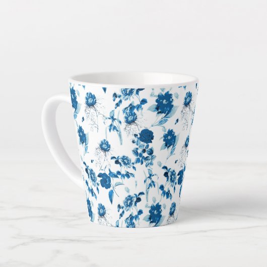Tasse Latte Flore Latte Mug-Blue (Angle gauche)