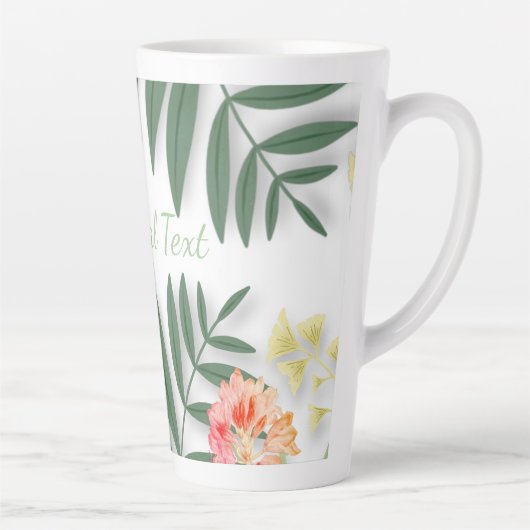 Tasse Latte Flore tropicale (Droite)