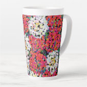 Tasse Latte Flores de cristal rouge (Angle droit)