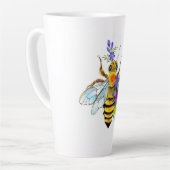 Tasse Latte Flower bee with wild plants (Angle gauche)
