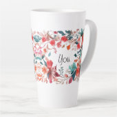 Tasse Latte flowers (Angle droit)