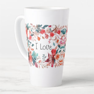 Tasse Latte flowers