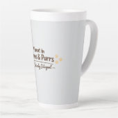 Tasse Latte Fluent in Meows & Purrs Funny Cat Lover Gift (Angle droit)