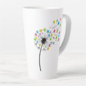 Tasse Latte Flying cute bears dandelion flow (Angle droit)
