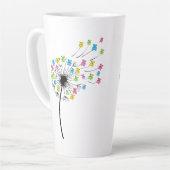 Tasse Latte Flying cute bears dandelion flow (Angle gauche)