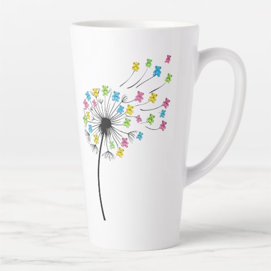 Tasse Latte Flying cute bears dandelion flow (Droite)