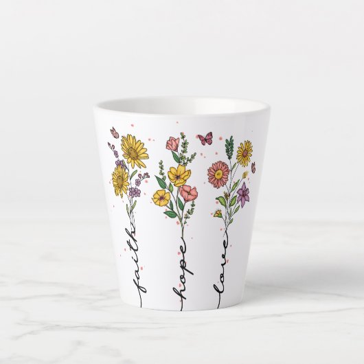 Tasse Latte Foi-Espoir-Amour (Devant)