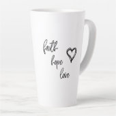 Tasse Latte Foi, espoir, amour - (Angle droit)