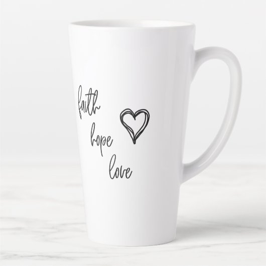 Tasse Latte Foi, espoir, amour - (Droite)