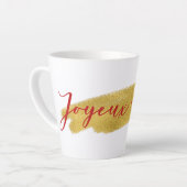 Tasse Latte Foil or moderne Joyeux Noel Noël (Angle gauche)