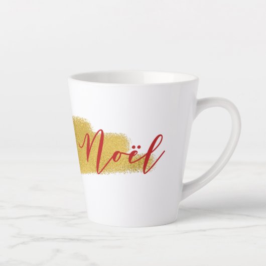 Tasse Latte Foil or moderne Joyeux Noel Noël (Droite)