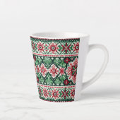 Tasse Latte Foire de Noël/hiver île rouge et verte (Droite)