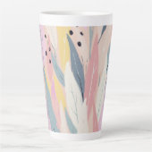 Tasse Latte Foliage Abstrait moderne (Devant)