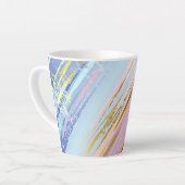 Tasse Latte Fond rose texturé (Angle gauche)