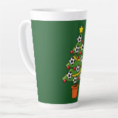Tasse Latte Football Football Arbre de Noël (Angle gauche)