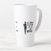 Tasse Latte For coffee and dog lovers: customizable (Angle droit)