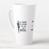 Tasse Latte For coffee and dog lovers: customizable (Angle gauche)