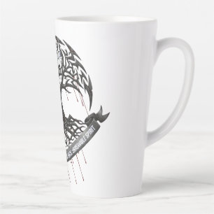 Tasse Latte Force à travers la douleur – Citation motivationne
