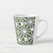 Tasse Latte Forest Green Grey White Cercles connectés Motif (Droite)