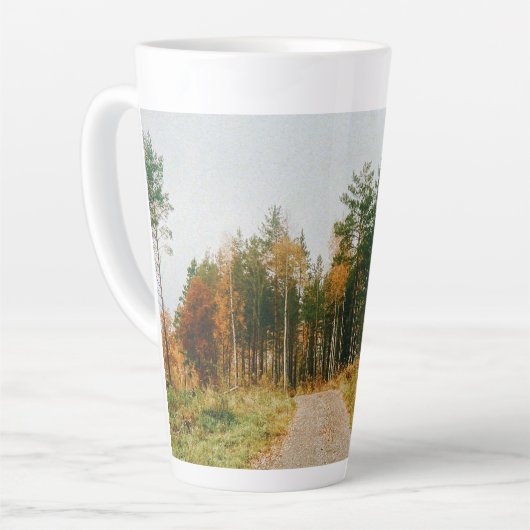Tasse Latte Forêt automnale suédoise (Angle gauche)