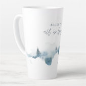 Tasse Latte Forêt d'aquarelle minimum personnalisé Noël (Angle gauche)