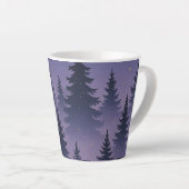 Tasse Latte Forêt de minuit sous les étoiles – Pin (Angle droit)