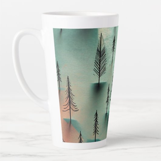 Tasse Latte Forêt hivernale (Gauche)