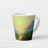 Tasse Latte Forêt Mystique Abstraite  (Angle droit)