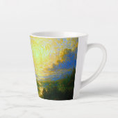 Tasse Latte Forêt Mystique Abstraite  (Droite)