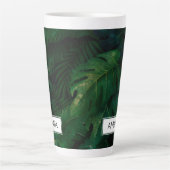 Tasse Latte Forêt tropicale tropicale feuillage vert (Devant)