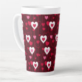 Tasse Latte Forever Love Red Hearts (Angle gauche)