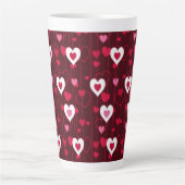 Tasse Latte Forever Love Red Hearts (Devant)