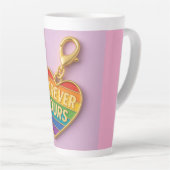 Tasse Latte Forever Yours - Amour Coloré Charme Coeur (Angle droit)