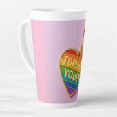 Tasse Latte Forever Yours - Amour Coloré Charme Coeur (Angle gauche)