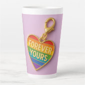 Tasse Latte Forever Yours - Amour Coloré Charme Coeur (Devant)