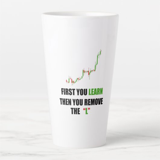 Tasse Latte Forex Trader Mindset Latug (Devant)
