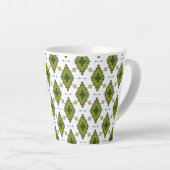 Tasse Latte Forme de diamant transparent vert (Angle droit)