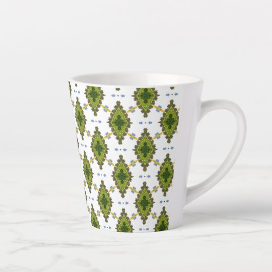 Tasse Latte Forme de diamant transparent vert (Droite)