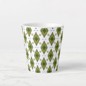 Tasse Latte Forme de diamant transparent vert (Devant)