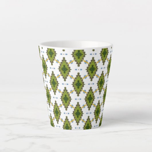 Tasse Latte Forme de diamant transparent vert (Devant)