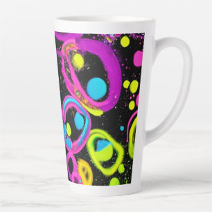 Tasse Latte Formes Abstraites brillantes