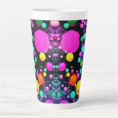 Tasse Latte Formes Abstraites brillantes (Devant)