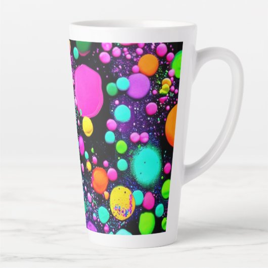 Tasse Latte Formes Abstraites brillantes (Droite)