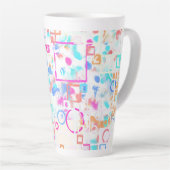 Tasse Latte Formes géométriques Abstraites (Angle droit)