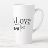 Tasse Latte Formule Amour de Maman 02 (Droite)