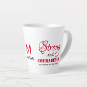 Tasse Latte FORTE FEMME COURAGEUSE MONogramme chrétien (Angle droit)