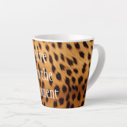 Tasse Latte Fourrure d'animal guépard (Angle droit)