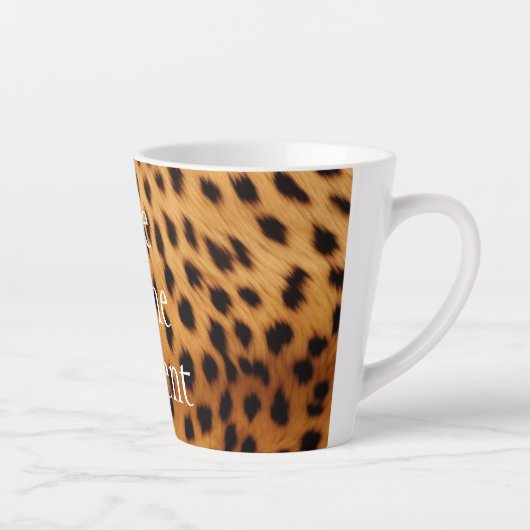 Tasse Latte Fourrure d'animal Guépard (Droite)