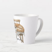 Tasse Latte Fox in Chair Christmas (Angle droit)